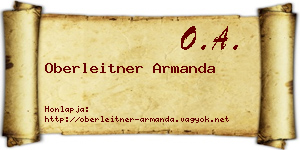 Oberleitner Armanda névjegykártya